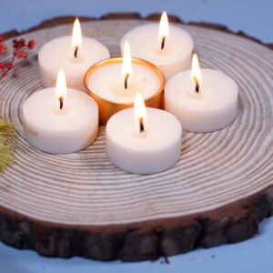 Eco Tea Light Kit — 2 Reusable Metal Cups + 10 Soy Refills (Unscented)