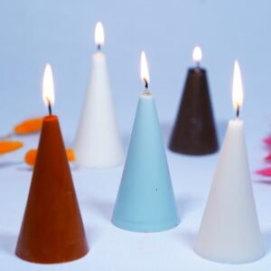 cone soy wax pillar candle