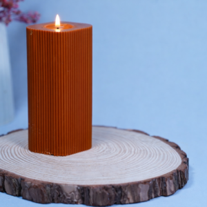 tasvii-stripes-soy-wax-pillar-candle-terracotta