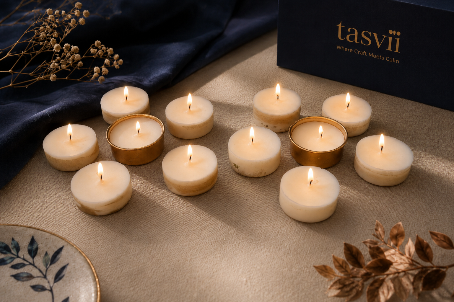 Soy & Coconut Tealight Refill Set – 10 Refills + 2 Reusable Metal Cups - Image 4