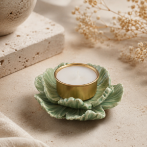 ceramic flower tea light