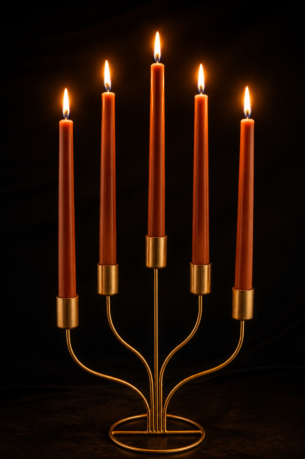 soy wax taper candle terracotta