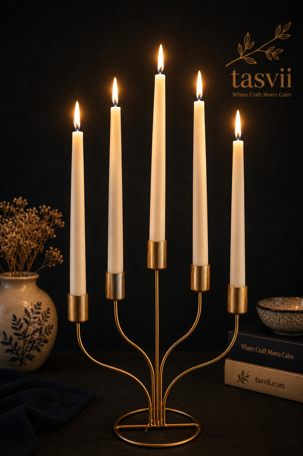 soy wax taper candle white